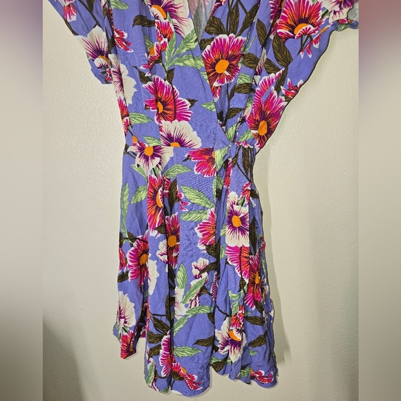 L*Space Purple Wrap Tie Front Sundress - Picture 4 of 6